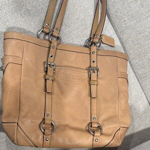 Coach Light Brown Leather Shoulder Bag